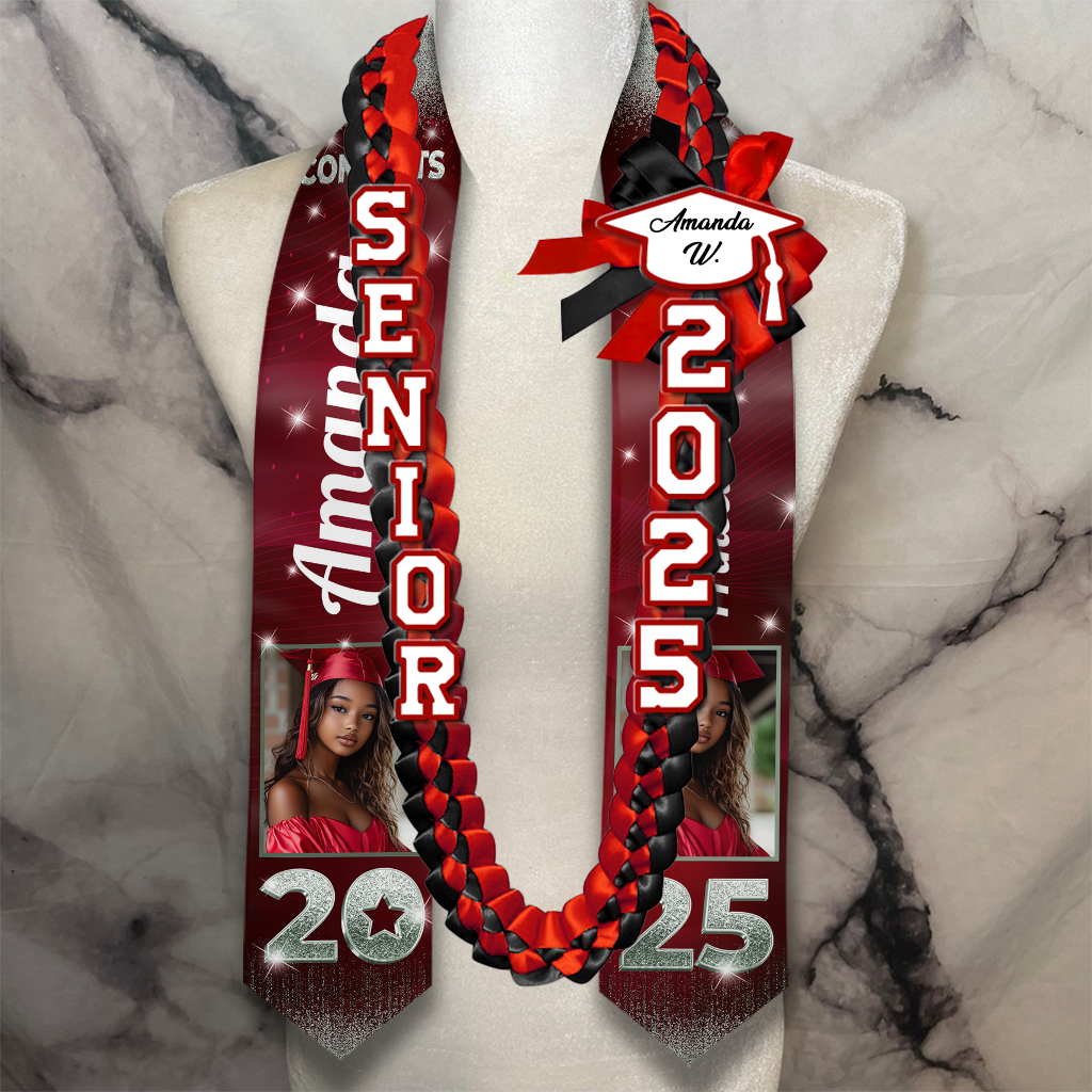 2025 Graduation Lei Custom Name - Personalized Graduation Lei - Senior 2025
