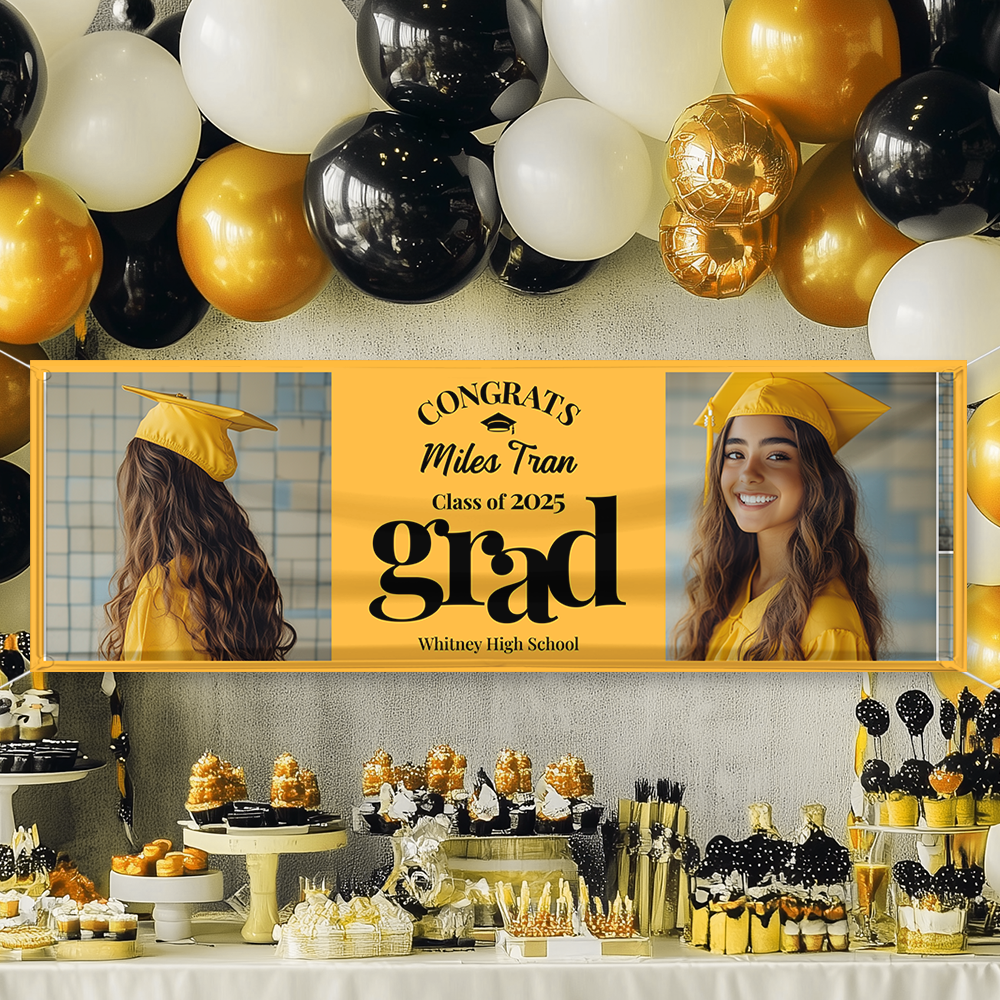 Congratulations Class Of 2025 Banner – Perfect Graduation Party Decoration