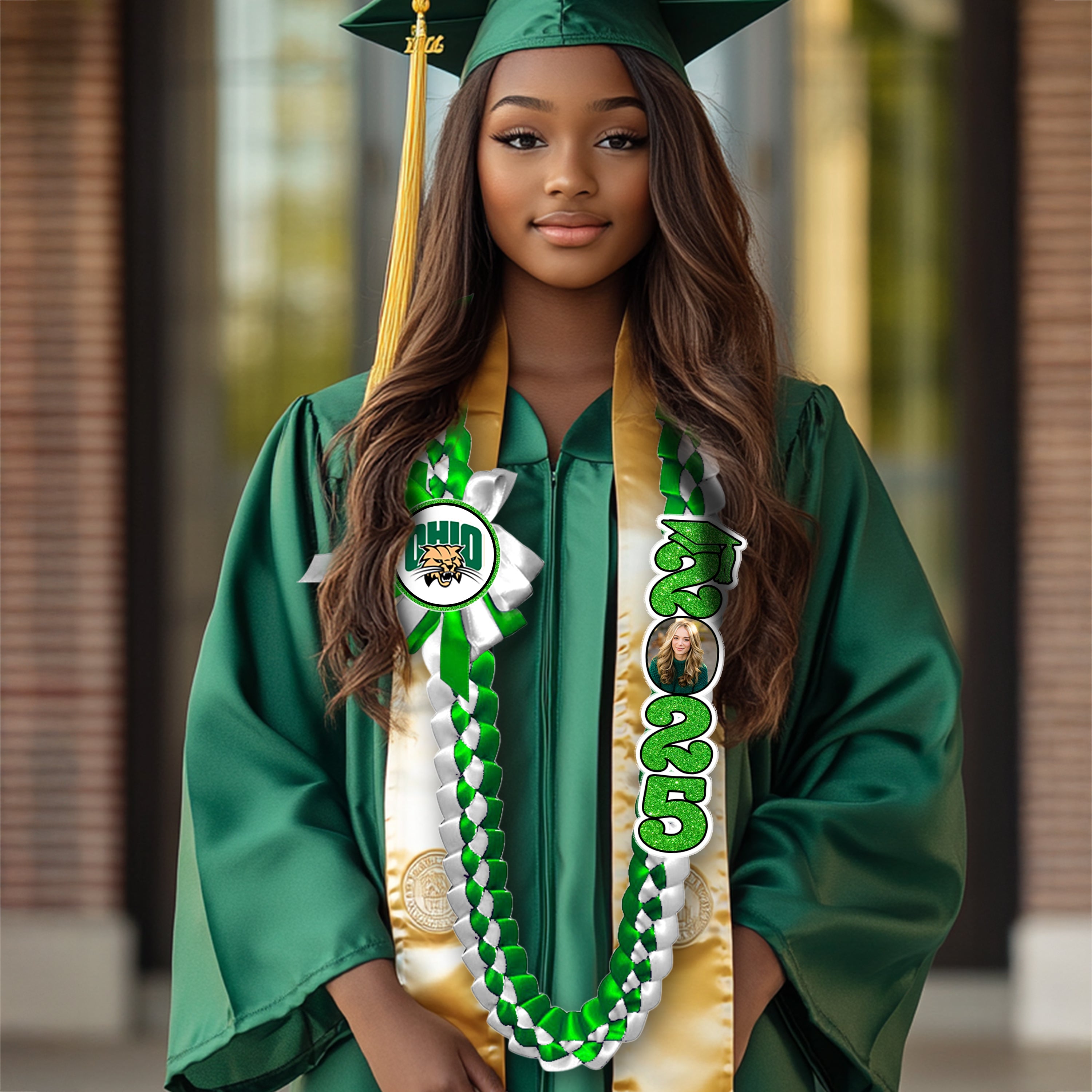 2025 Graduation Lei Custom Name and Photo - Personalized Graduation Lei - Senior 2025