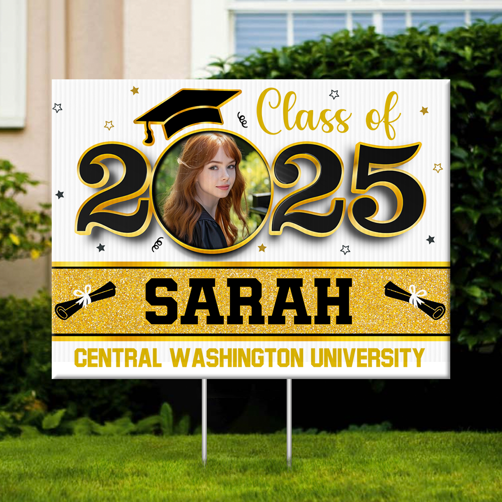 Class Of 2025 Lawn Sign, Personalized Graduate 2025 Graduation Lawn Sign