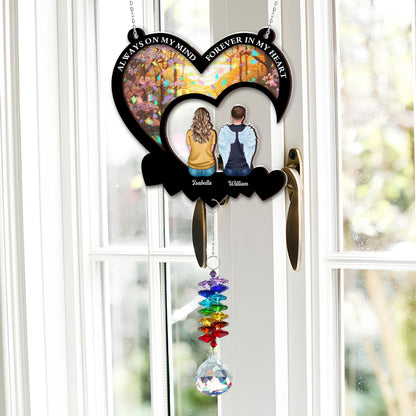 Forever In My Heart - Ornament Hanging Piece With Crystal Charm - Memorial Gift