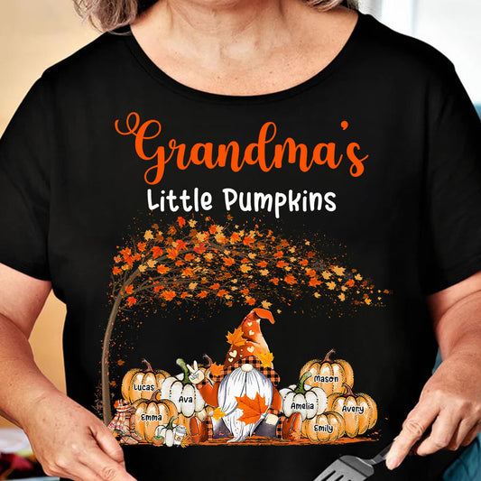 Grandma's Little Pumpkins  - Personalized Shirt Custom T-shirt, Gift for Grandma