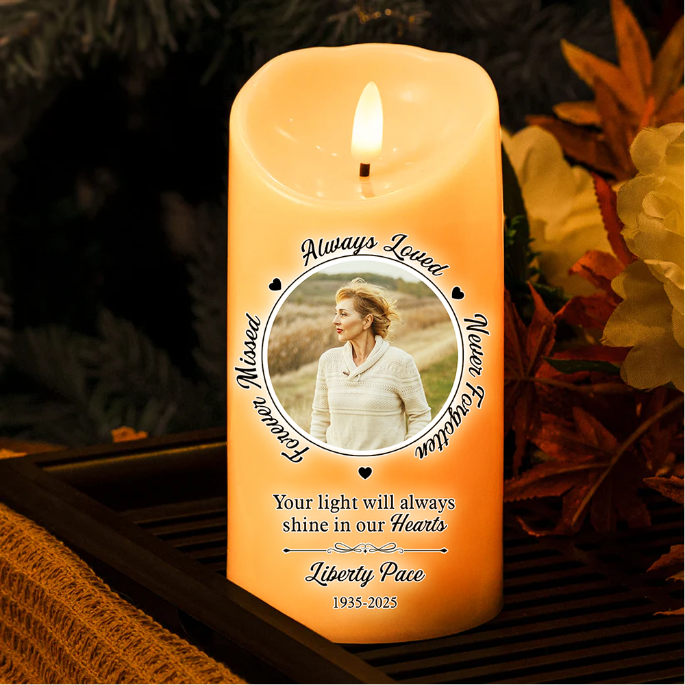 The Moment Your Heart Stopped - Personalizes Photo LED Candle