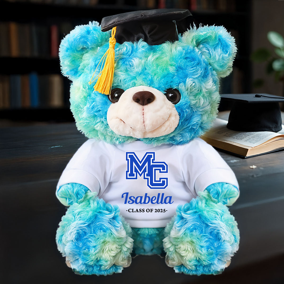 Personalized Custom Graduation Teddy Bear Plush - Graduate Bear With Cap, 2025 Graduation Gift