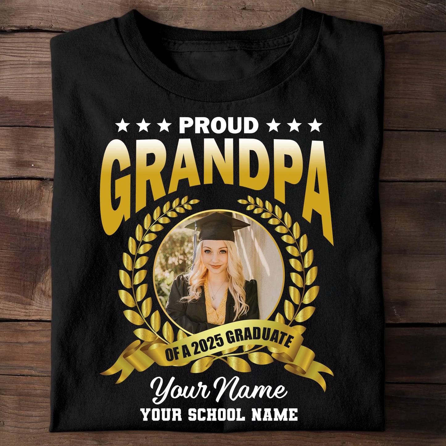 Proud Family Class Of 2025 Custom Graduation Shirt Upload Photo T-shirt, Graduation Gift, Personalized Graduation T-shirt