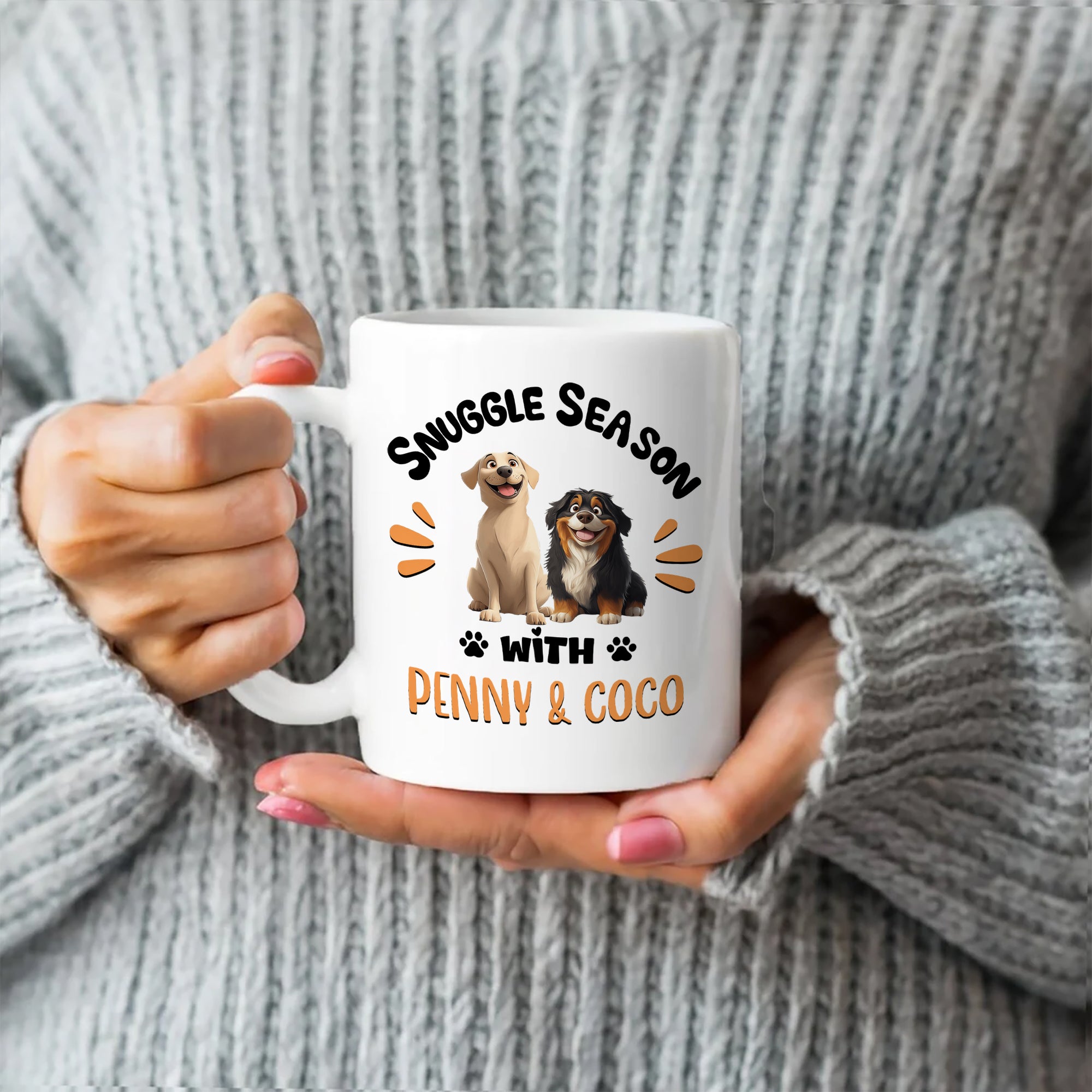 Life's Better With Pets - Custom Pet Name - Personalized Custom Mug - Funny Gift