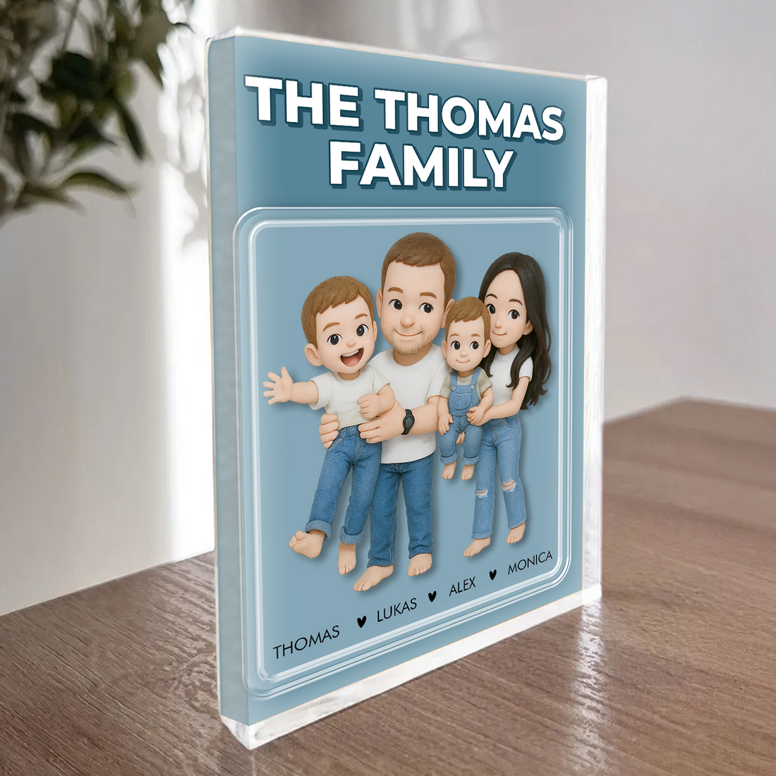 Family Photo Acrylic Block - Custom Acrylic Block Plaque
