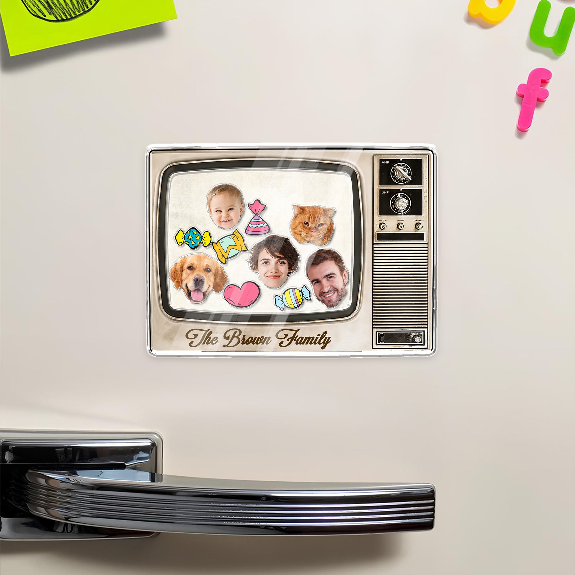 Personalized Shaker Magnet - Custom Name Gift for Family