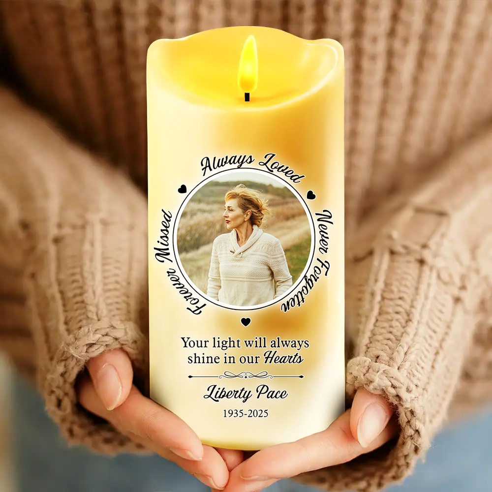 The Moment Your Heart Stopped - Personalizes Photo LED Candle
