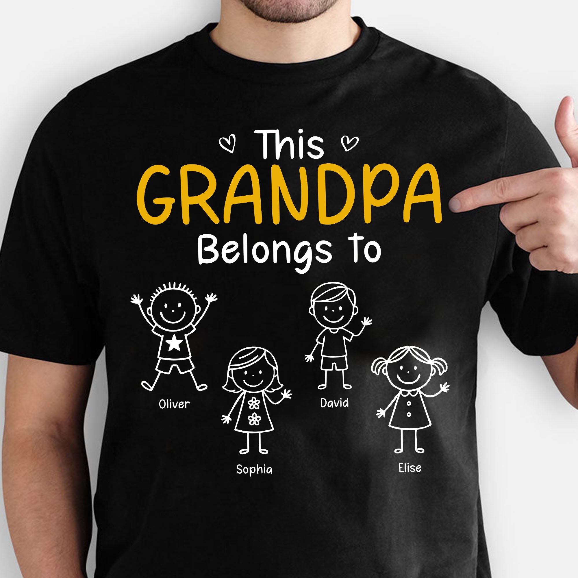 This Papa Belongs To - Personalized Shirt Custom T-shirt, Gift for Family