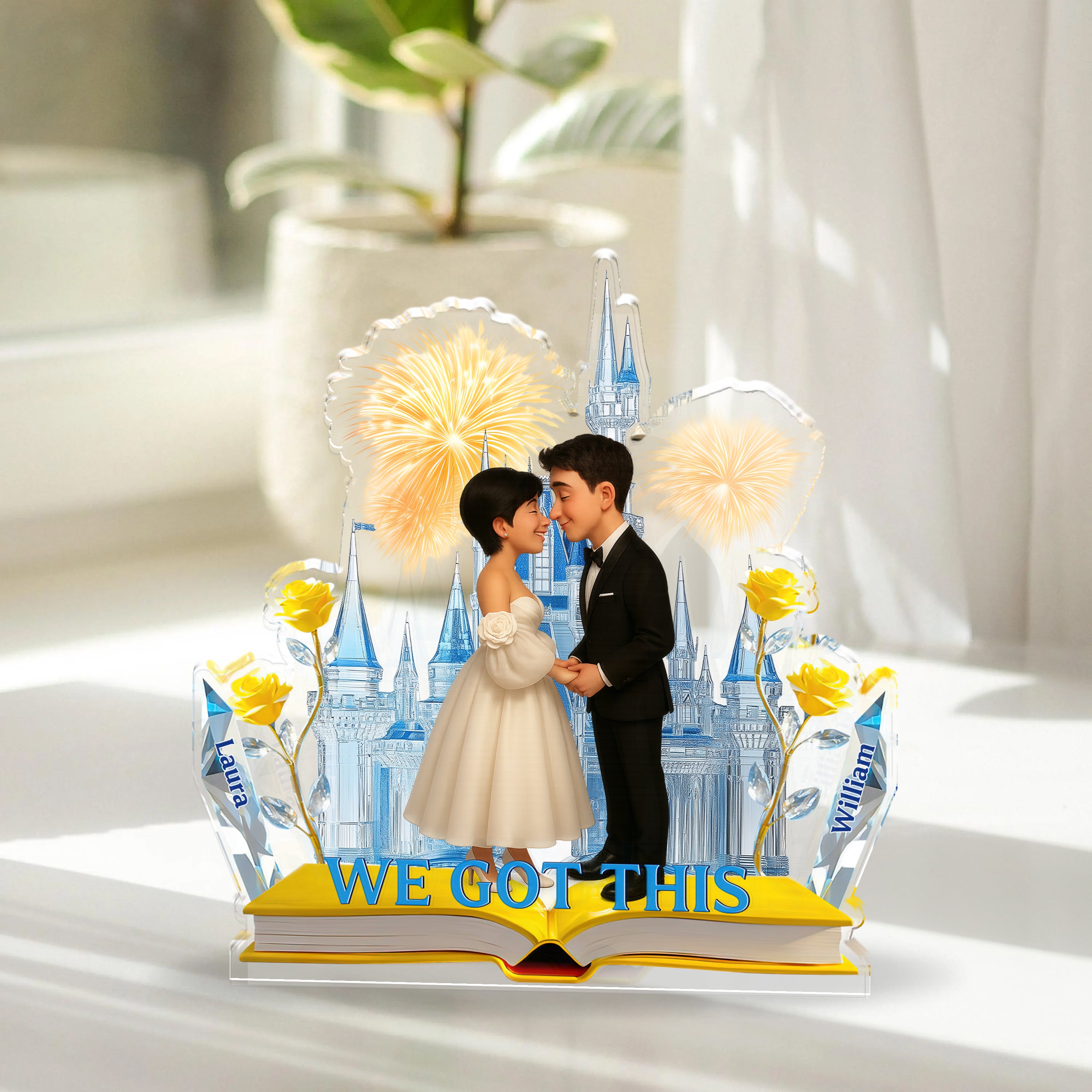 We Got This - Custom Name and Couple Photo  - Custom Shape Acrylic Block Plaque