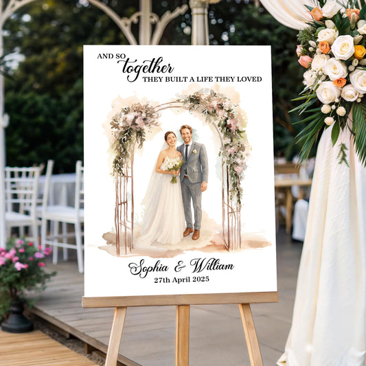 Wedding Law Sign - Custom Name and Photo Wedding Law Sign
