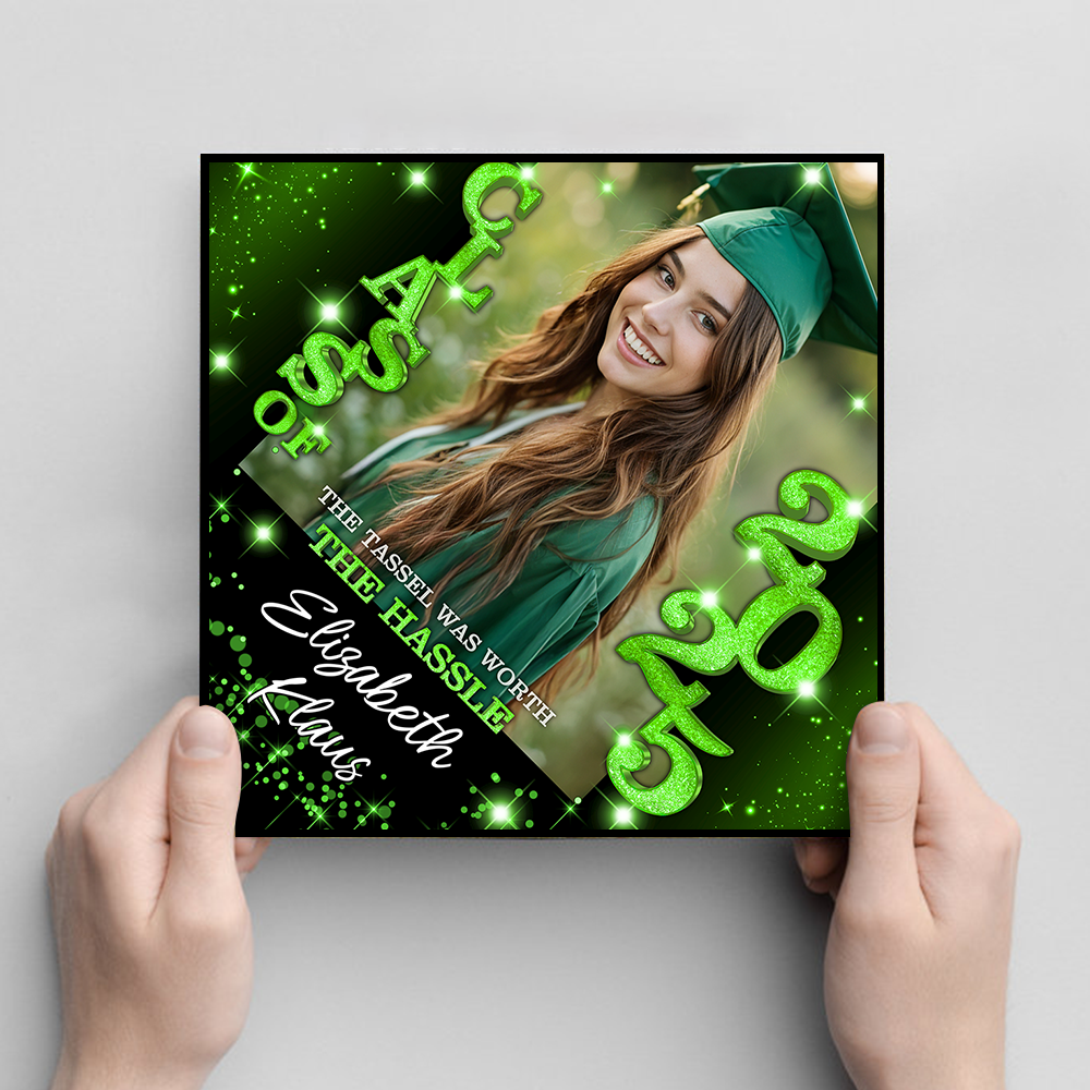 Personalized Class Of 2025 Photo Graduation Cap Topper, Decorations For Grad Cap