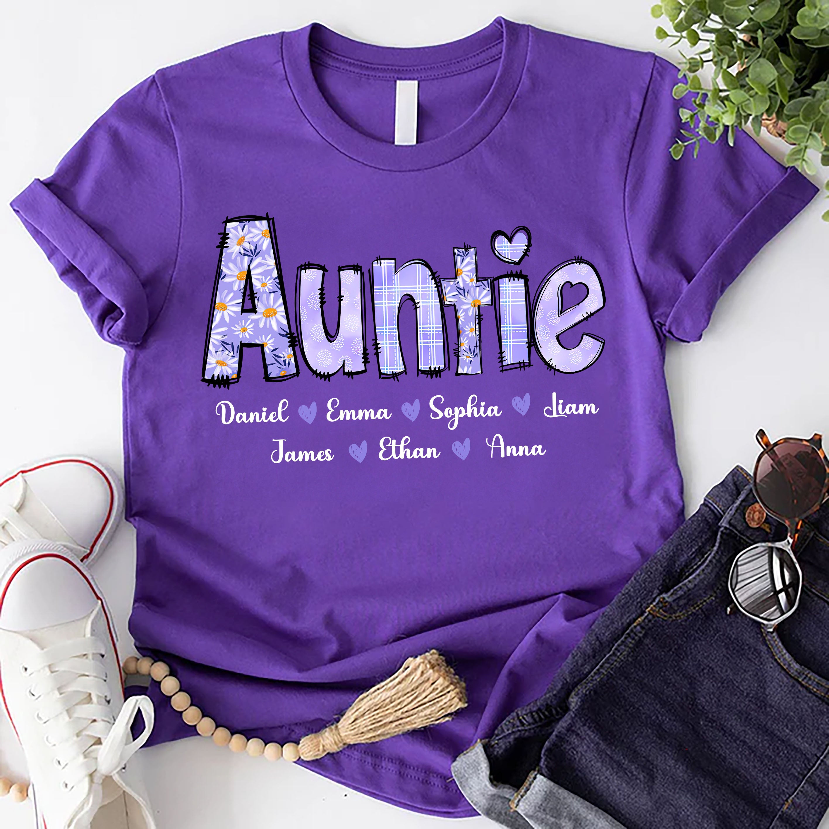 Custom Grandma Shirt With Names - Personalized Shirt Custom T-shirt - Mother Gift