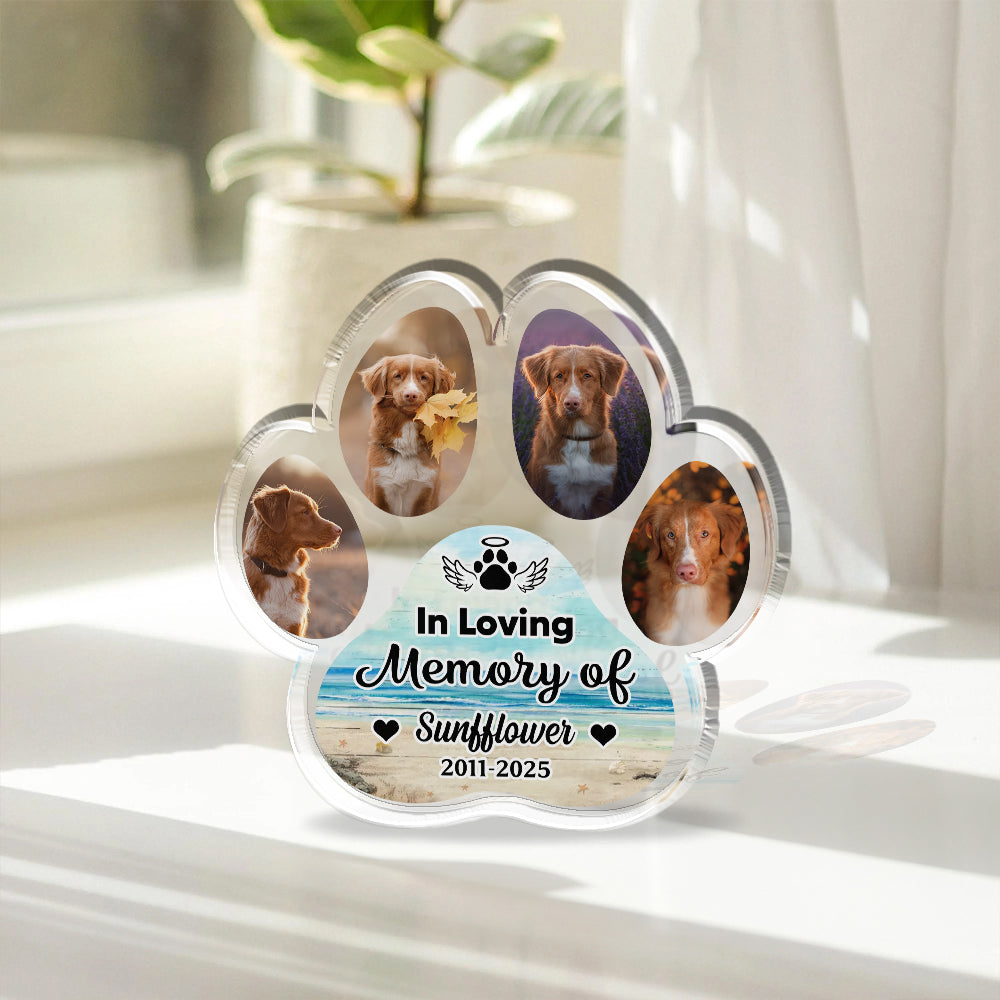 Memorial Pet Gift - Custom Photo Acrylic Block - Custom Acrylic Block Plaque