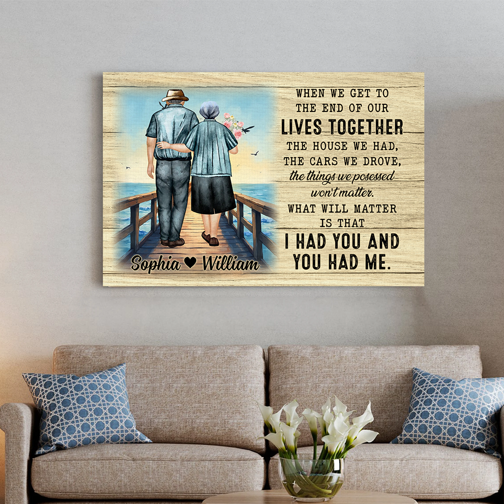 I Had You - Personalized Custom Photo Horizontal Canvas - Gift For Husband Wife, Anniversary