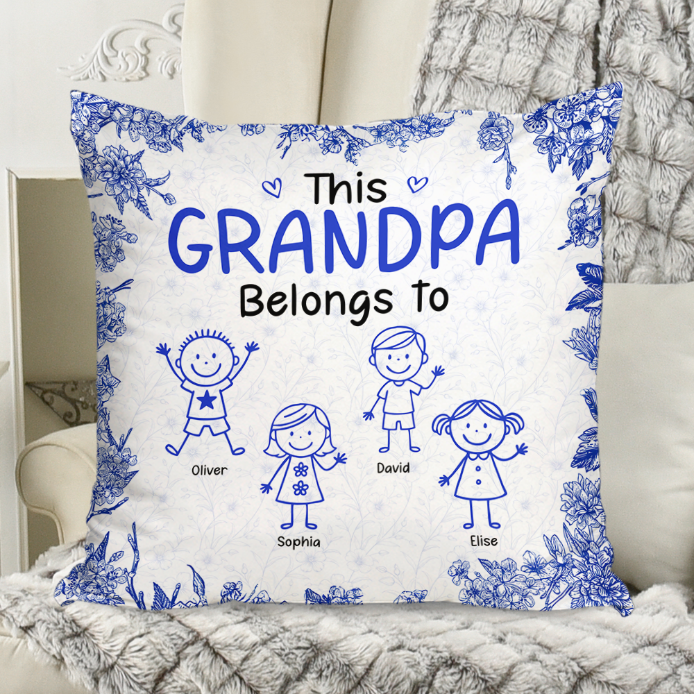 Custom Family Kids Name - Personalized Pillow - Family Gift