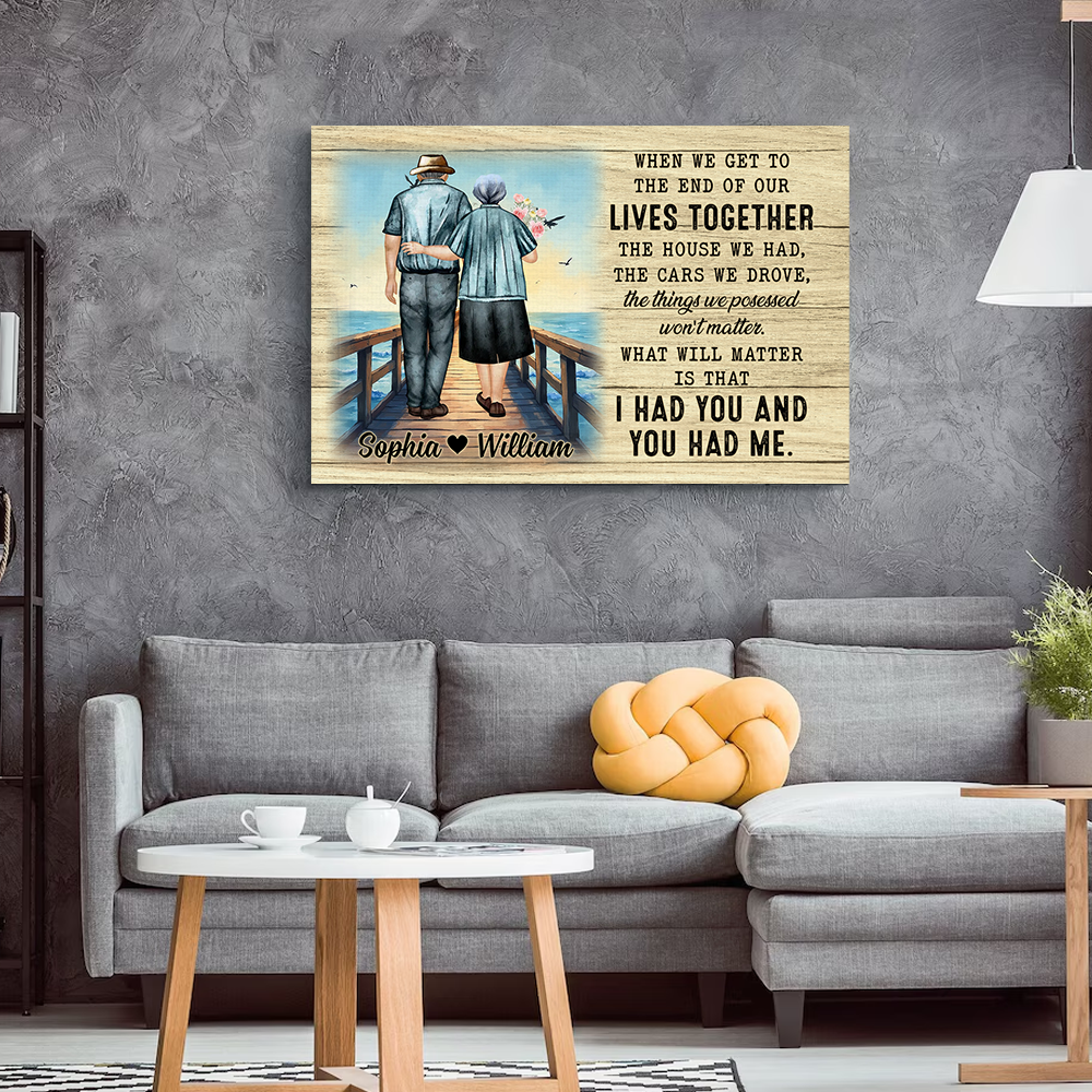 I Had You - Personalized Custom Photo Horizontal Canvas - Gift For Husband Wife, Anniversary