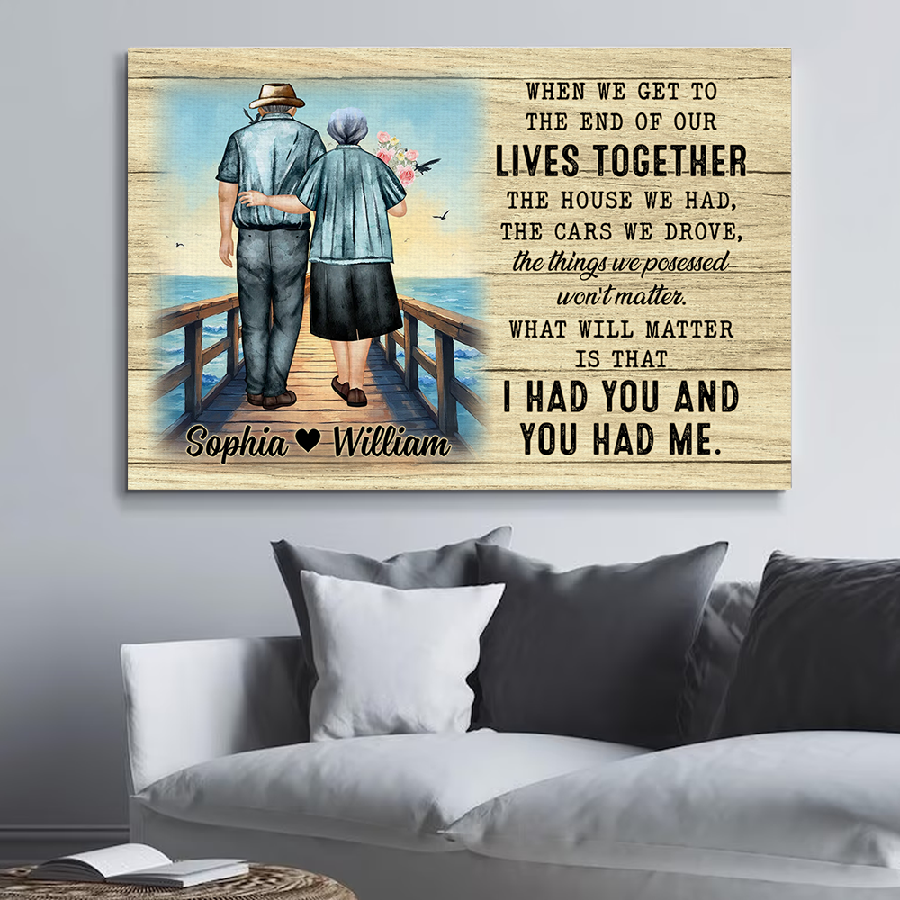I Had You - Personalized Custom Photo Horizontal Canvas - Gift For Husband Wife, Anniversary