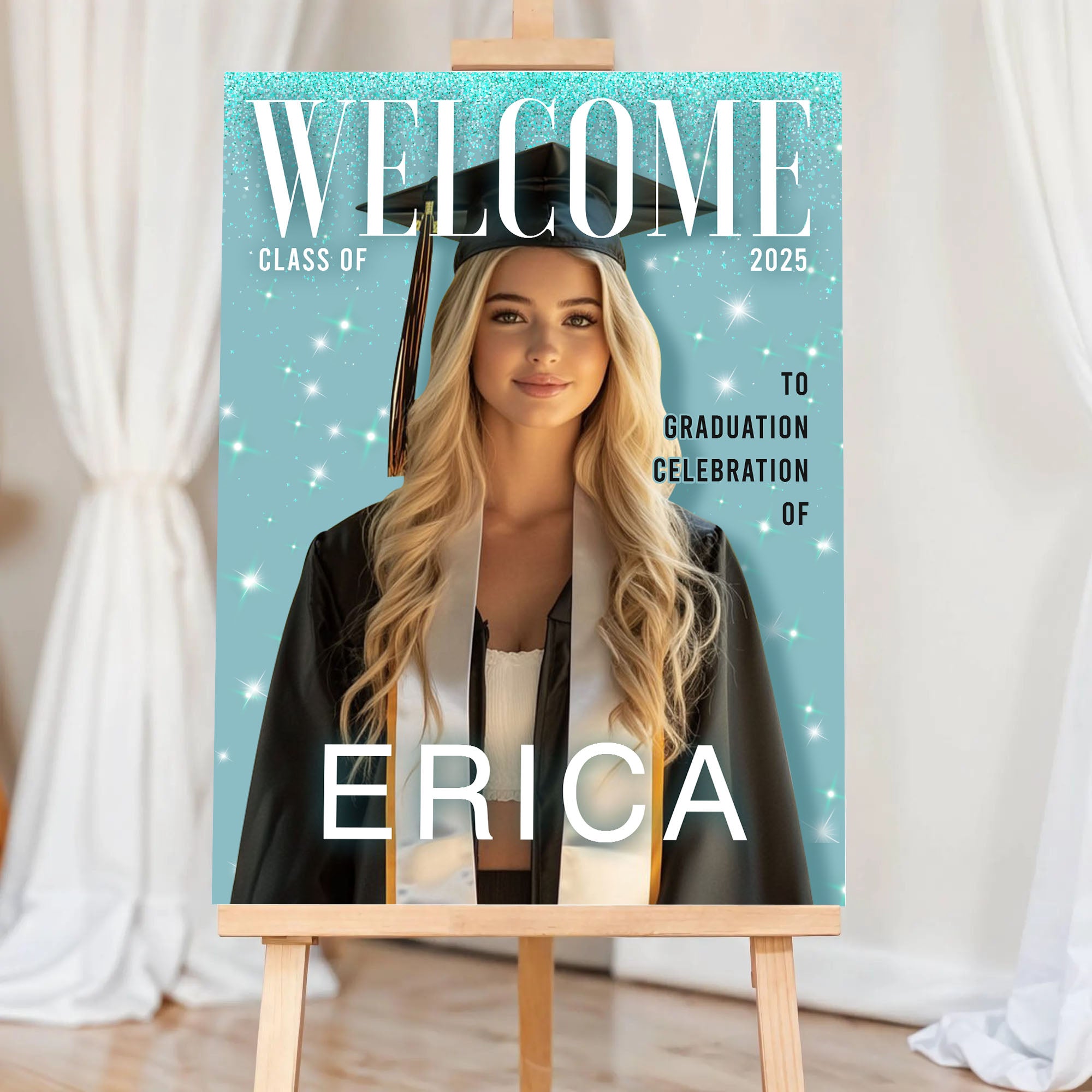 Personalized Graduation Party Welcome Sign – Welcome To The Celebration Of - Class Of 2025