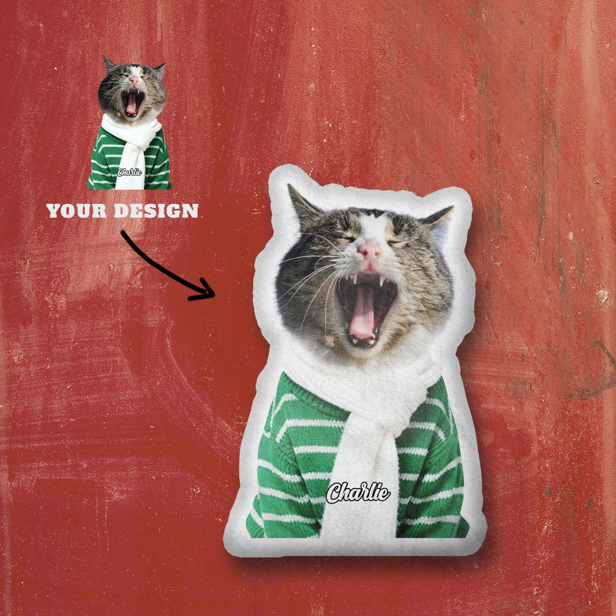 Custom Pet Photo - Dog & Cat Personalized Custom Shaped Pillow - Gift For Pet Owners, Pet Lovers