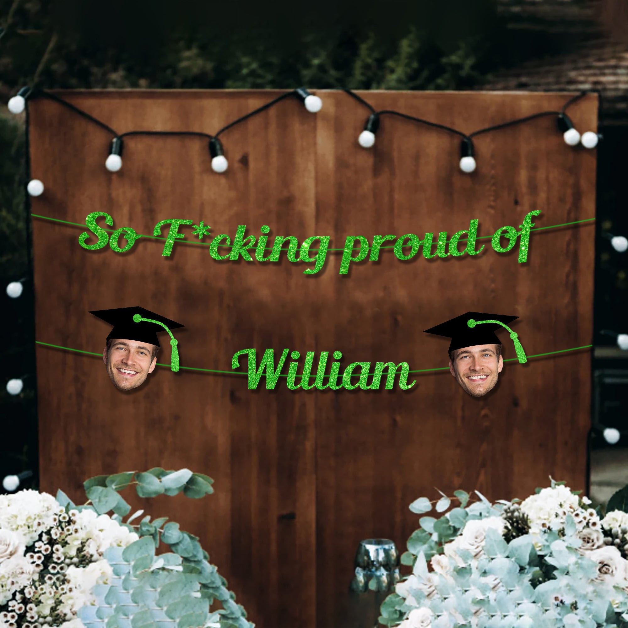 So F*cking Proud Of Graduation Party Decor – Personalized Alphabet Letters Bunting