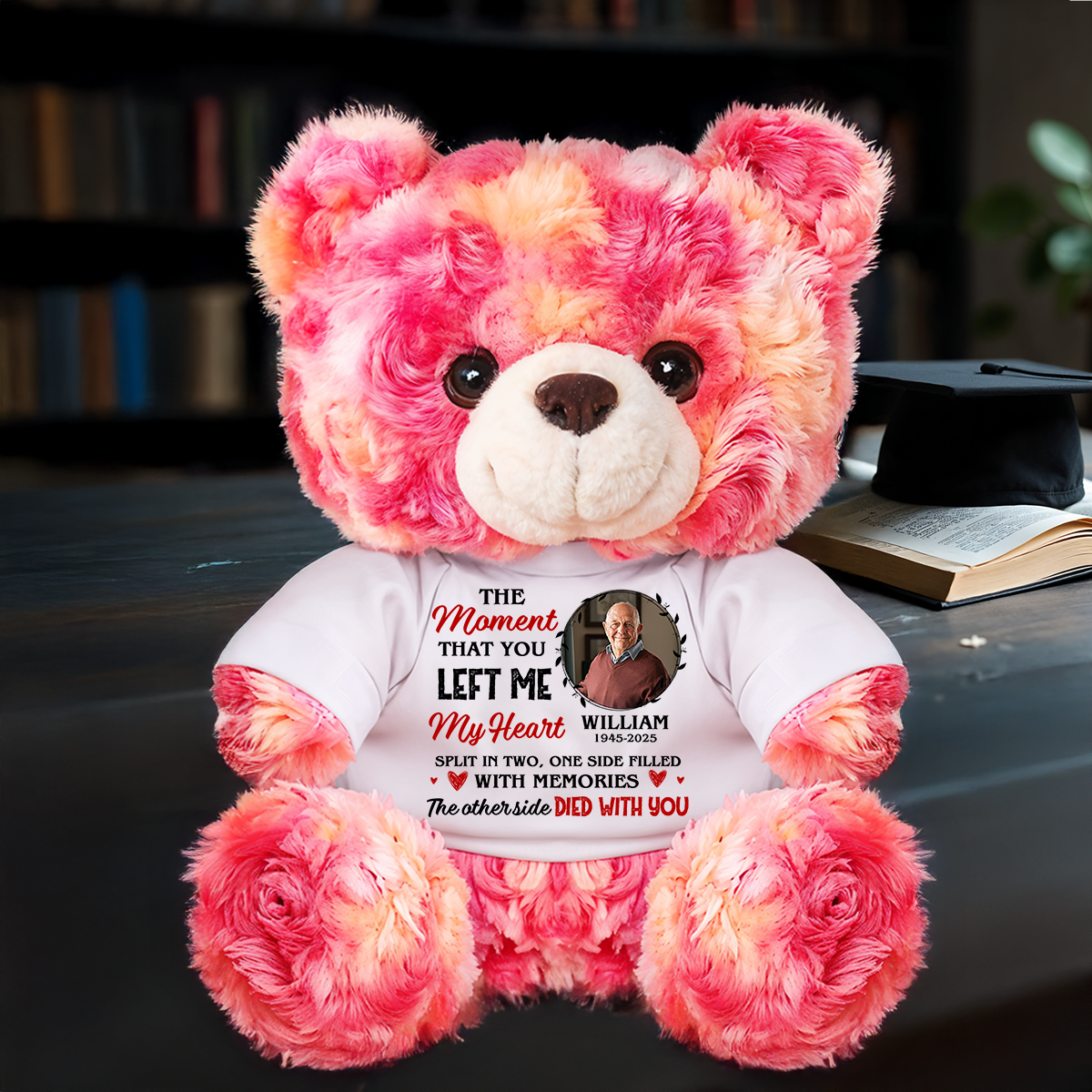 Personalized Memorial Bear Plush - Custom Photo and Name Bear - Personalized Plush Bear