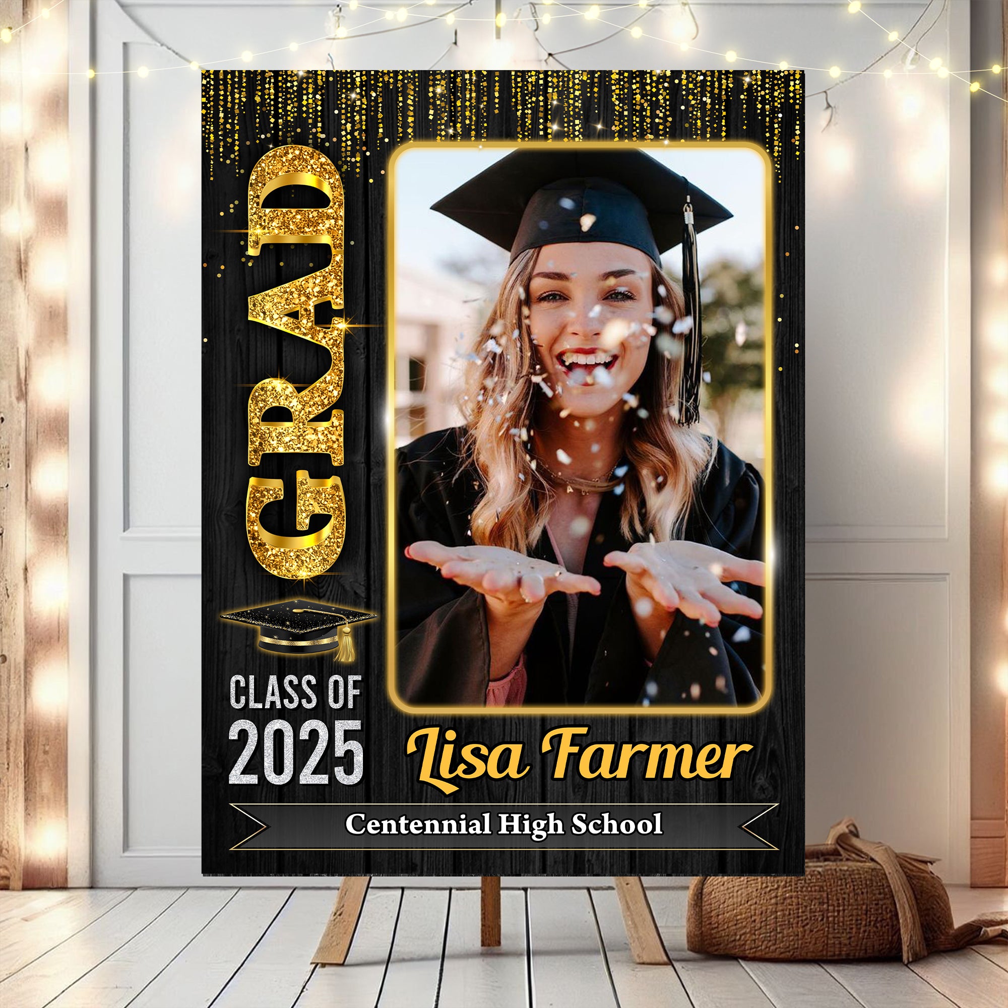 GRAD Class of 2025 Welcome Sign Personalized Graduation Welcome Sign