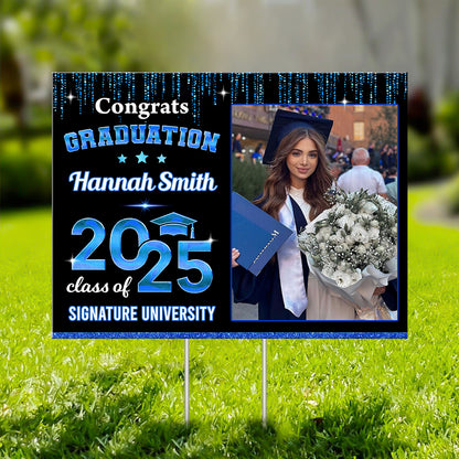 Custom 2025 Graduation Lawn Sign, Personalized Grad Gift & Outdoor Celebration Decor