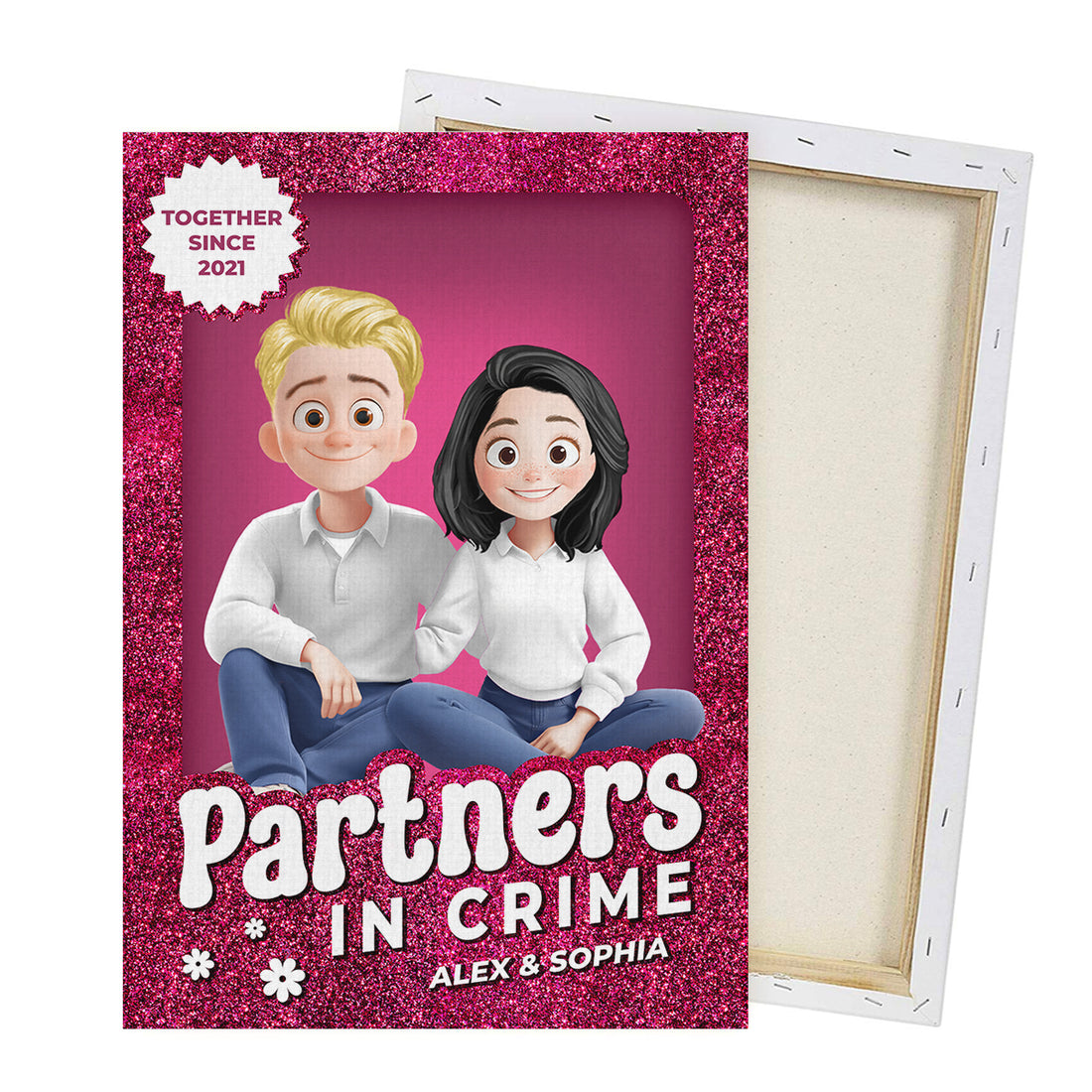 Custom Couple Name and Appearance - Canvas Sign