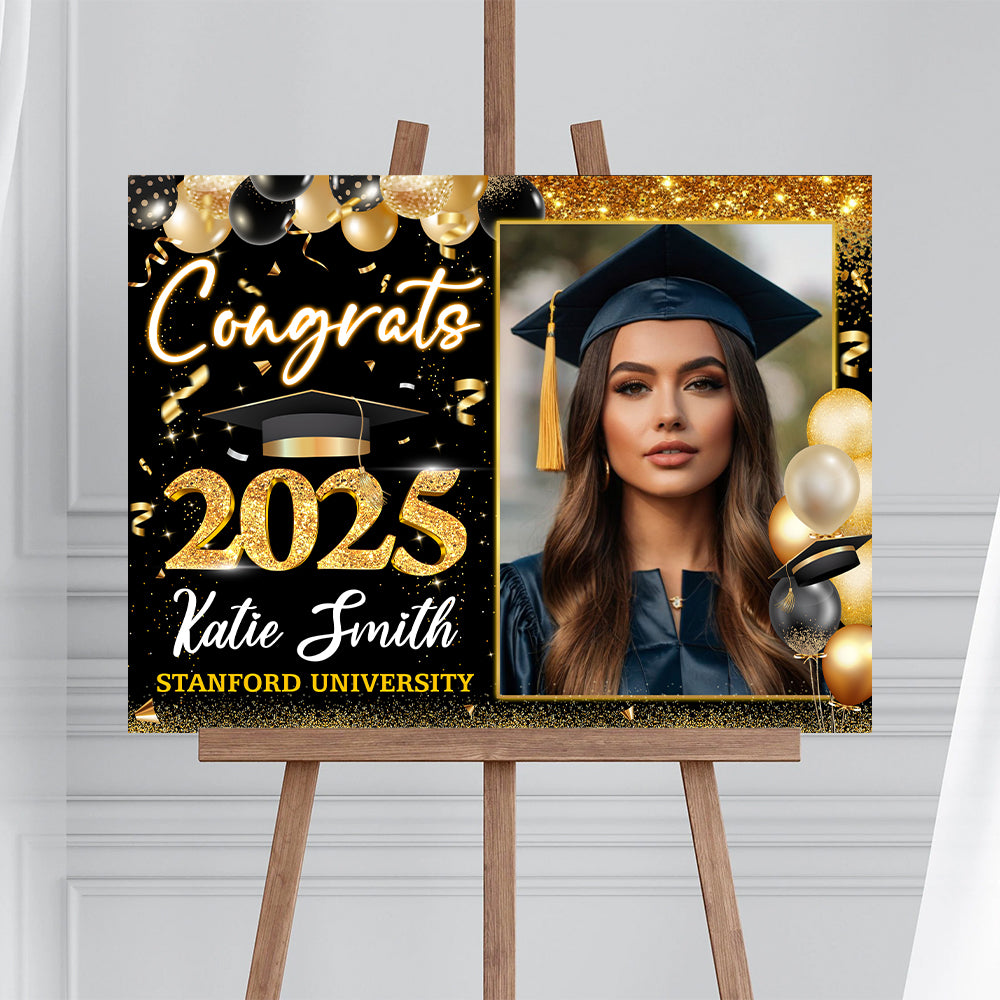 Congrats 2025 Lawn Sign Personalized Graduate 2025 Graduation Lawn Sign