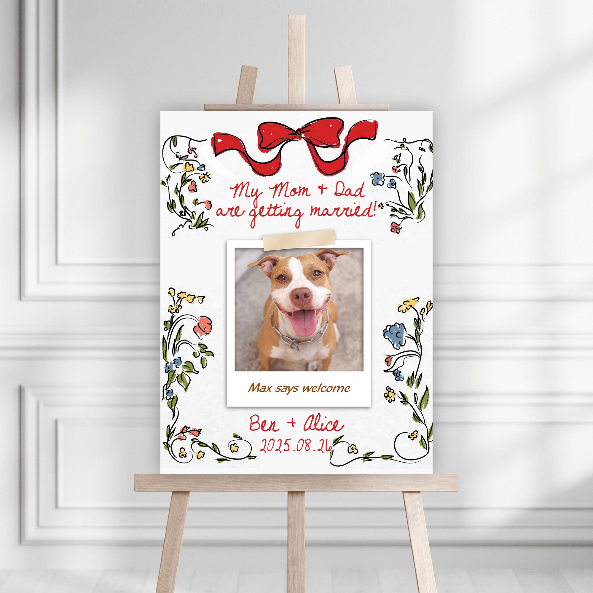 Pet Lover Couple Wedding Law Sign - Custom Name and Photo Wedding Law Sign