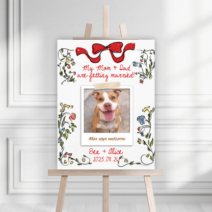 Pet Lover Couple Wedding Law Sign - Custom Name and Photo Wedding Law Sign