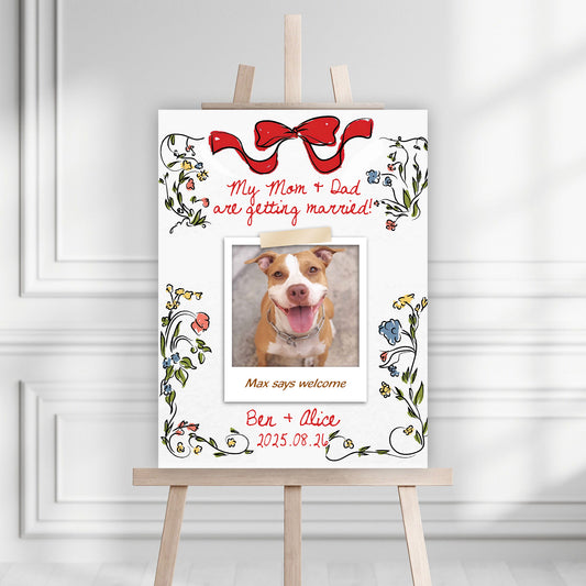 Pet Lover Couple Wedding Law Sign - Custom Name and Photo Wedding Law Sign