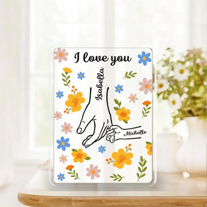 We Love You Dad Mom - Personalized Name Gift - Custom Shape Acrylic Block Plaque