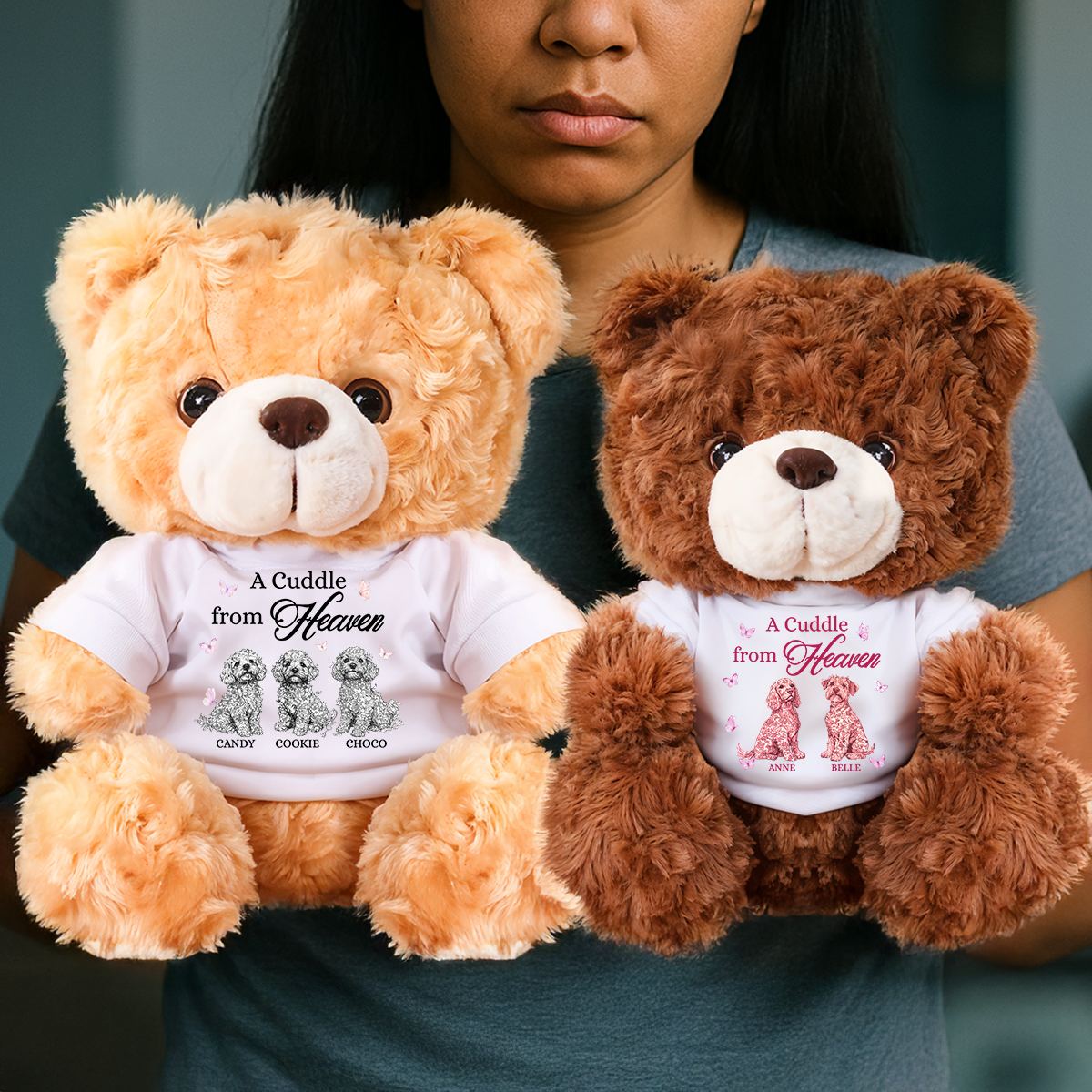 A Cuddle From Heaven - Personalized Pet Memorial Bear Plush