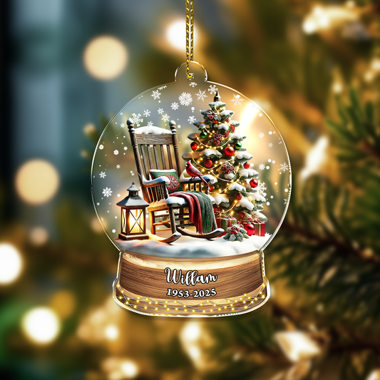Christmas In Heaven - Custom Name and Year - Custom Shape Hologram Ornament