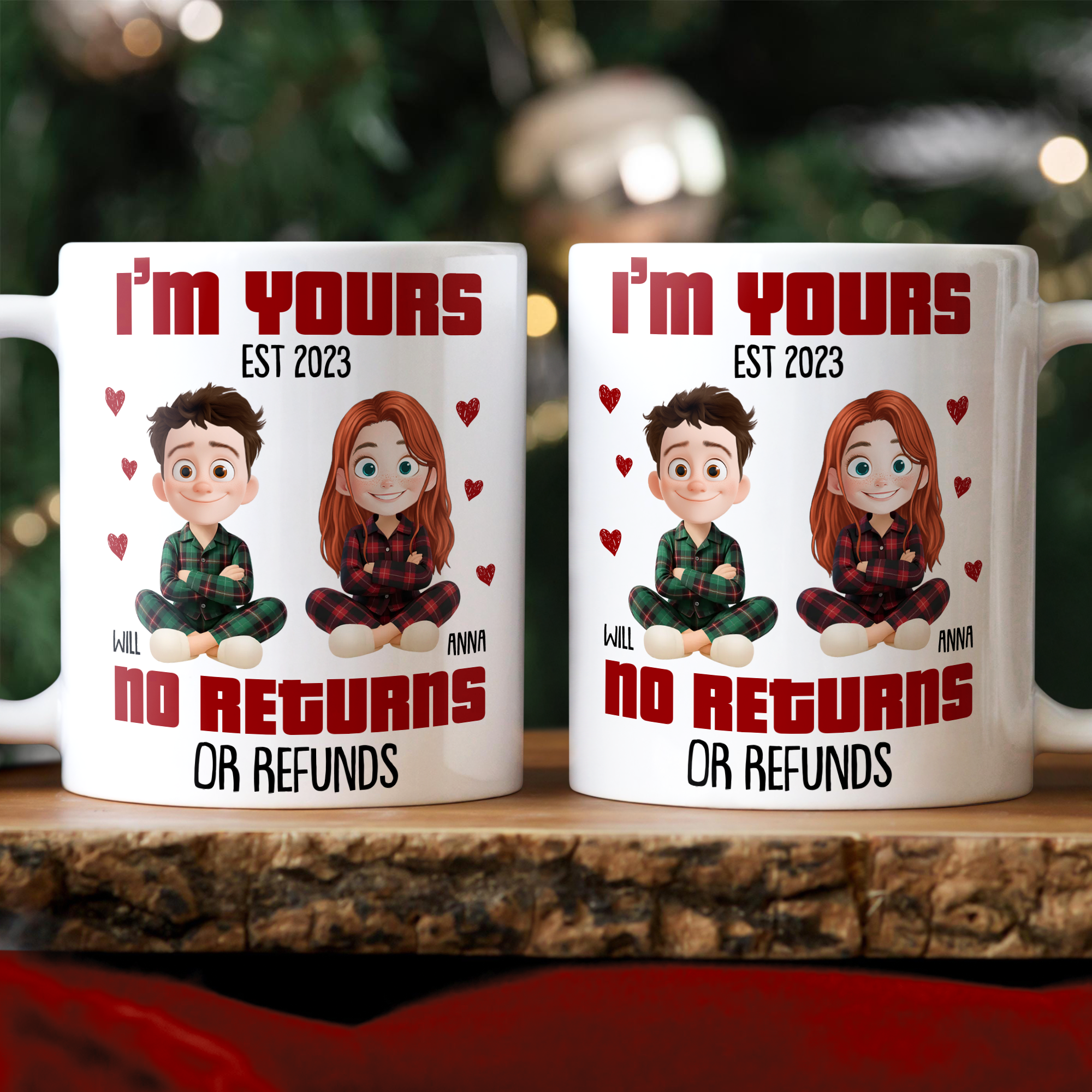 I'm Yours No Return - Custom Name and Appearance - Personalized Couple Mug