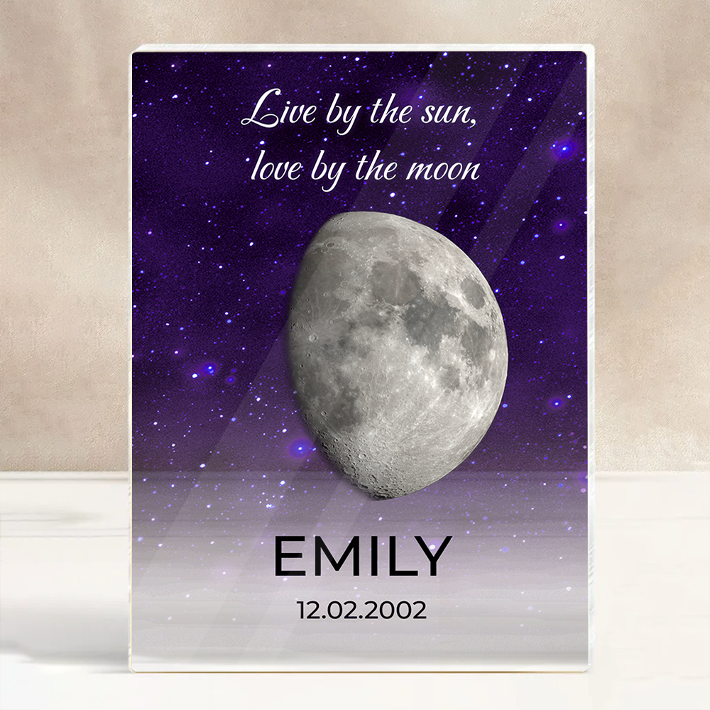 Born to be the Spotlight - Custom Name and Birthdate - Custom Shaped Acrylic Plaque - Home Decor