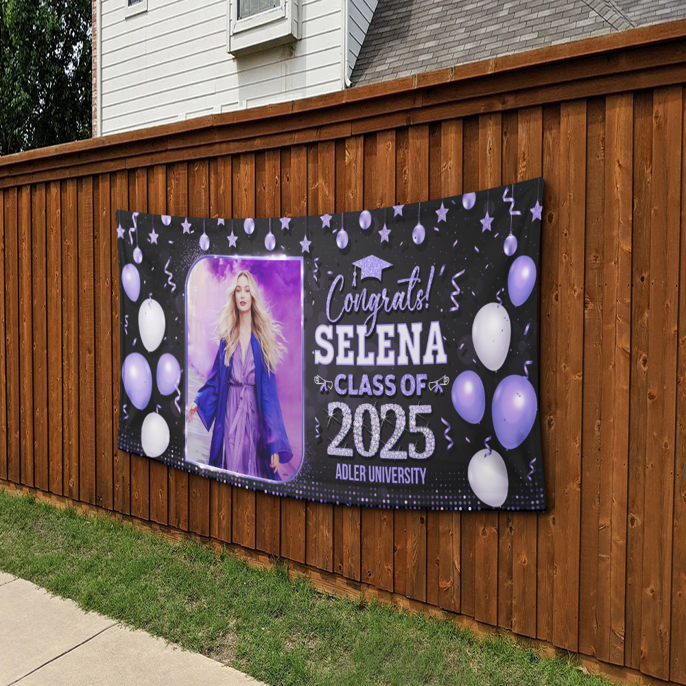 Personalized Graduation Banner, Custom Graduation Party Decorations, Class of 2025 Gift