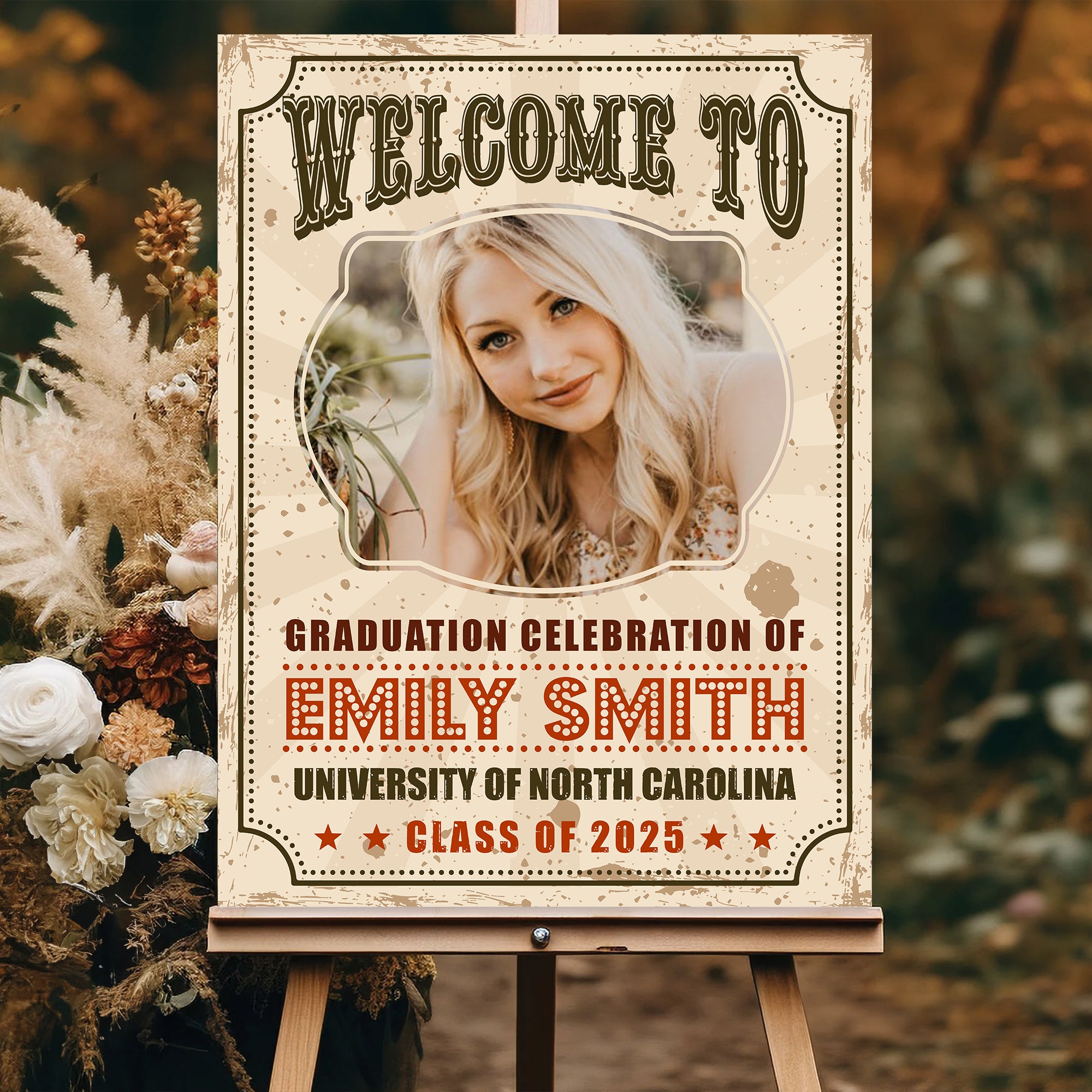 Welcome To Graduation Celebration Class Of 2025 Personalized Graduation Party Welcome Sign