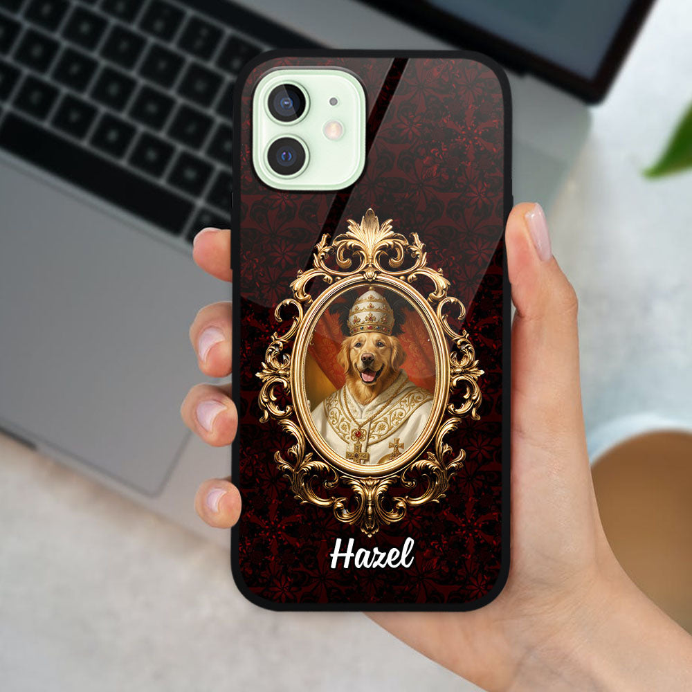 Custom Pet Name and Photo Royal Style - Personalized Black Silicone Phone Case