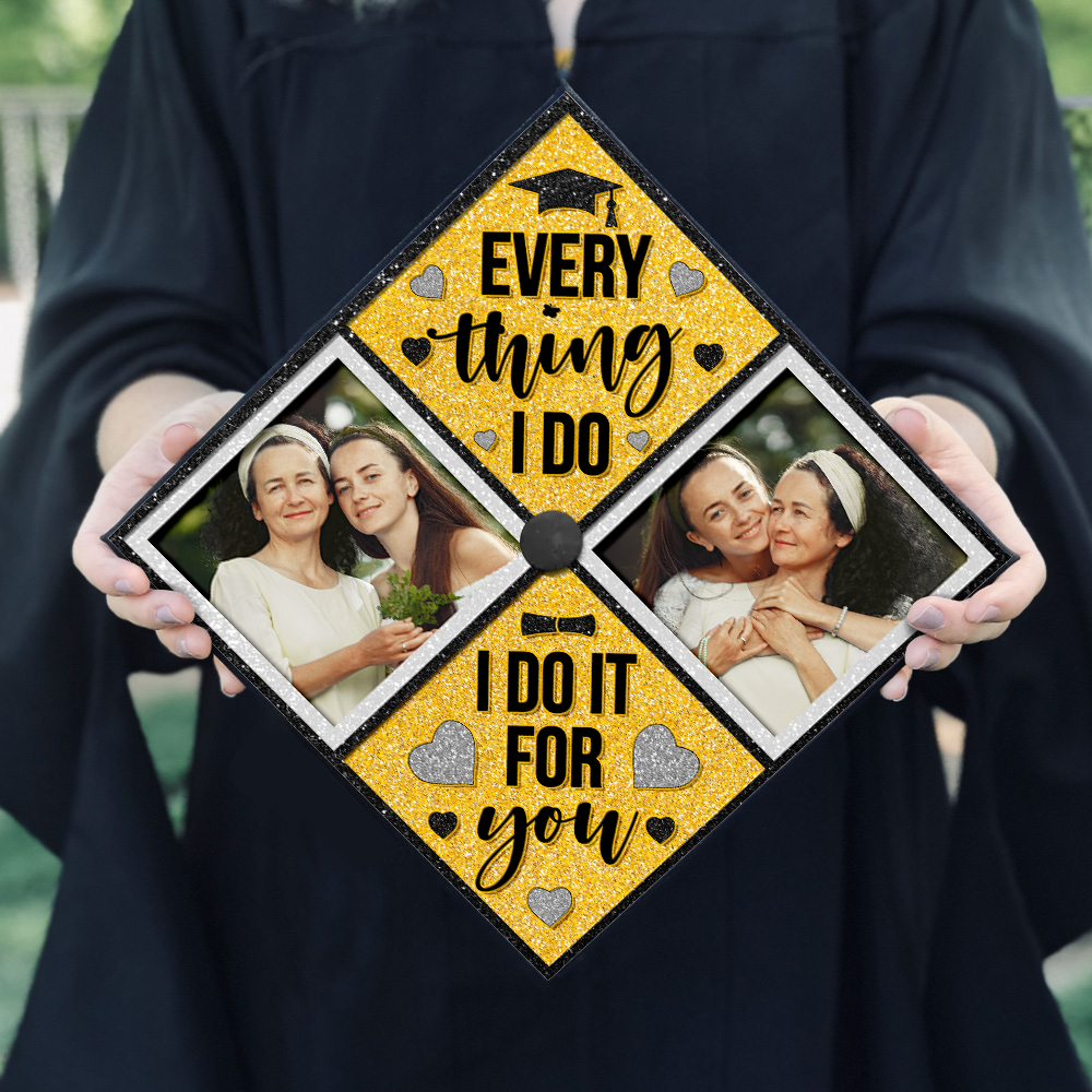 Personalized Photo Grad Cap Class Of 2025, Custom Graduation Cap Decoration