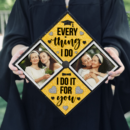 Personalized Photo Grad Cap Class Of 2025, Custom Graduation Cap Decoration