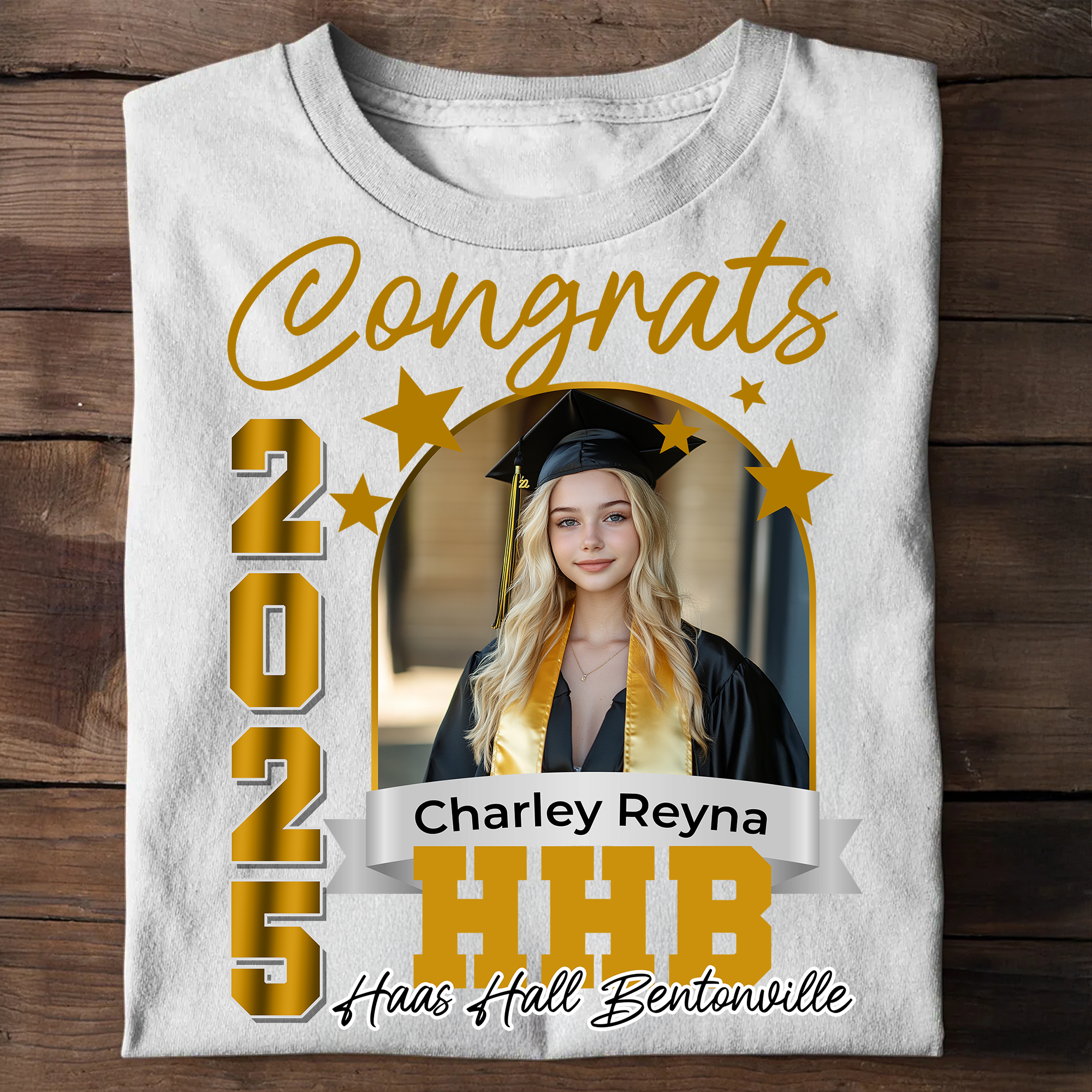 Congrats 2025 Custom Graduation Shirt Upload Photo T-shirt Personalized Graduation Gift