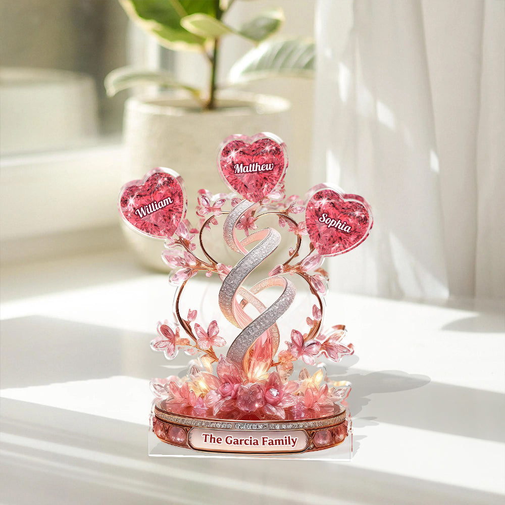 Name with Heart Shape - Personalized Name Gift - Custom Shape Acrylic Block Plaque