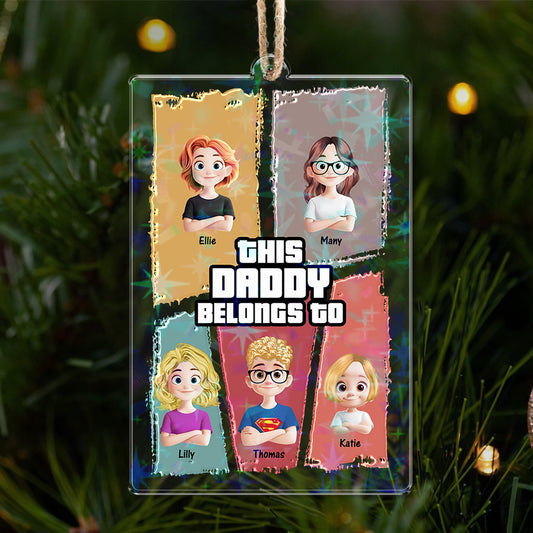 Personalized Kids Name and Appearance Ornament - Custom Shape Hologram Ornament