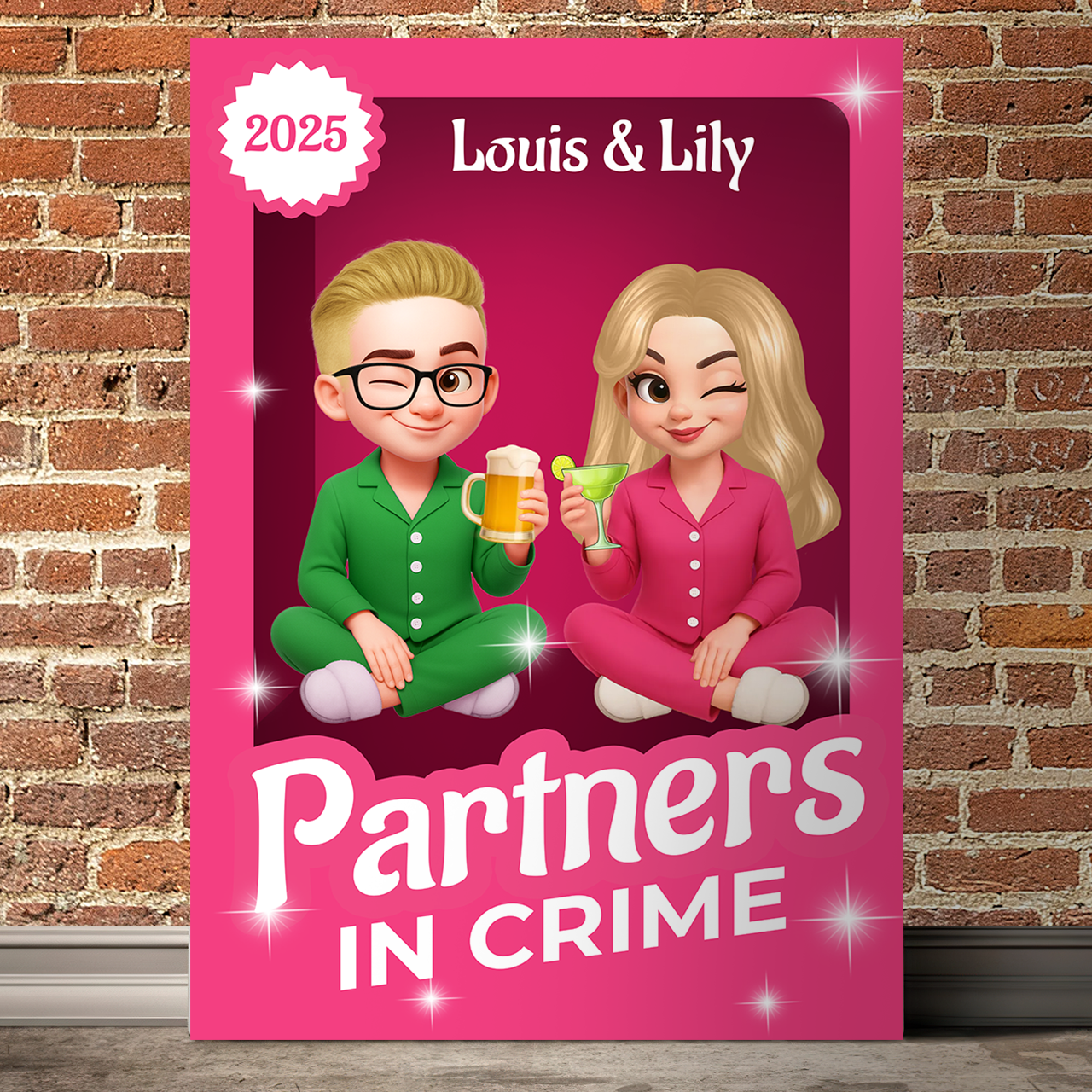 Together Since - Custom Couple Name and Appearance - Canvas Sign