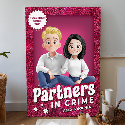 Custom Couple Name and Appearance - Canvas Sign