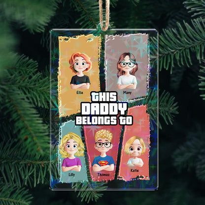 Personalized Kids Name and Appearance Ornament - Custom Shape Hologram Ornament